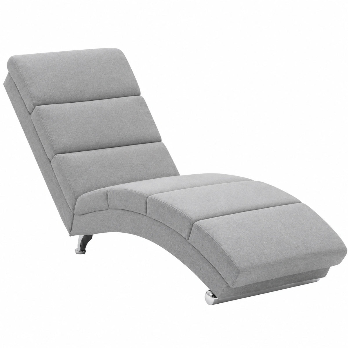 Poltrona Chaise Longue Reclinabile Ergonomica in Tessuto Imbottito, Capacità 180 kg - Ideale per Soggiorno e Ufficio