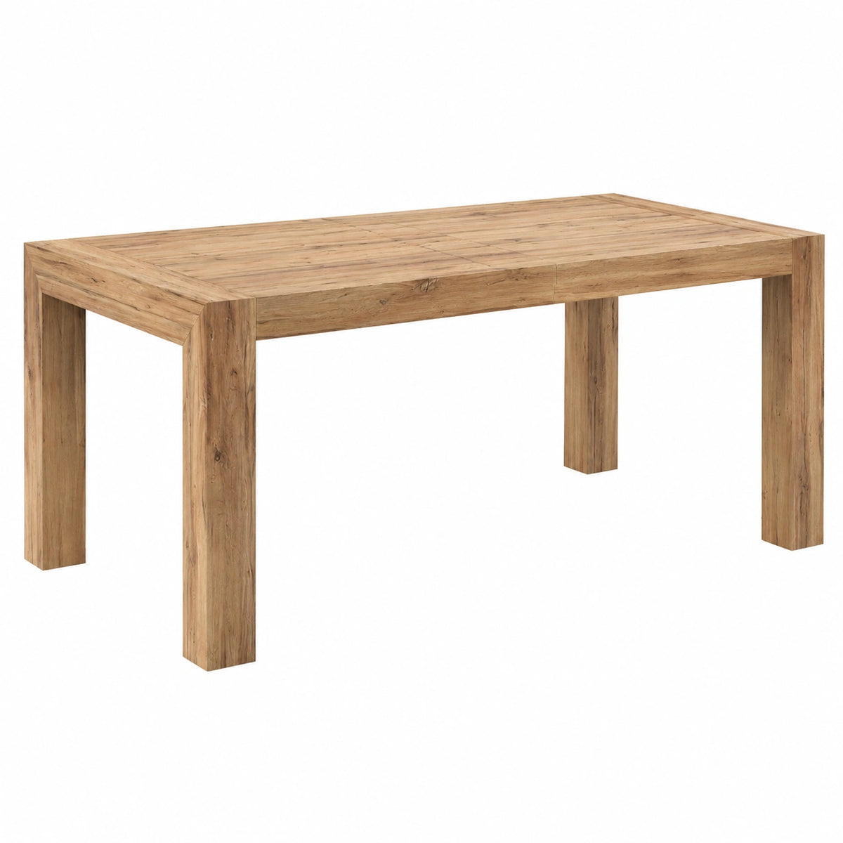 Tavolo in Legno Allungabile con Finitura Rovere Rustico 160x90 cm - 240x90 cm