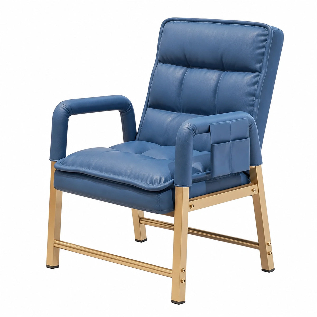 Poltrona ergonomica in pelle con ottomana, ideale per soggiorno e ufficio, schienale regolabile, confortevole per momenti di relax