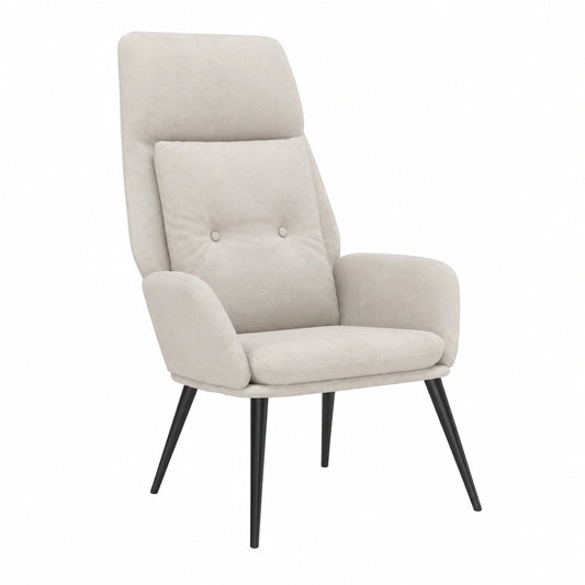 Poltrona ergonomica grigio chiaro effetto camoscio, struttura in metallo 70x77x94 cm