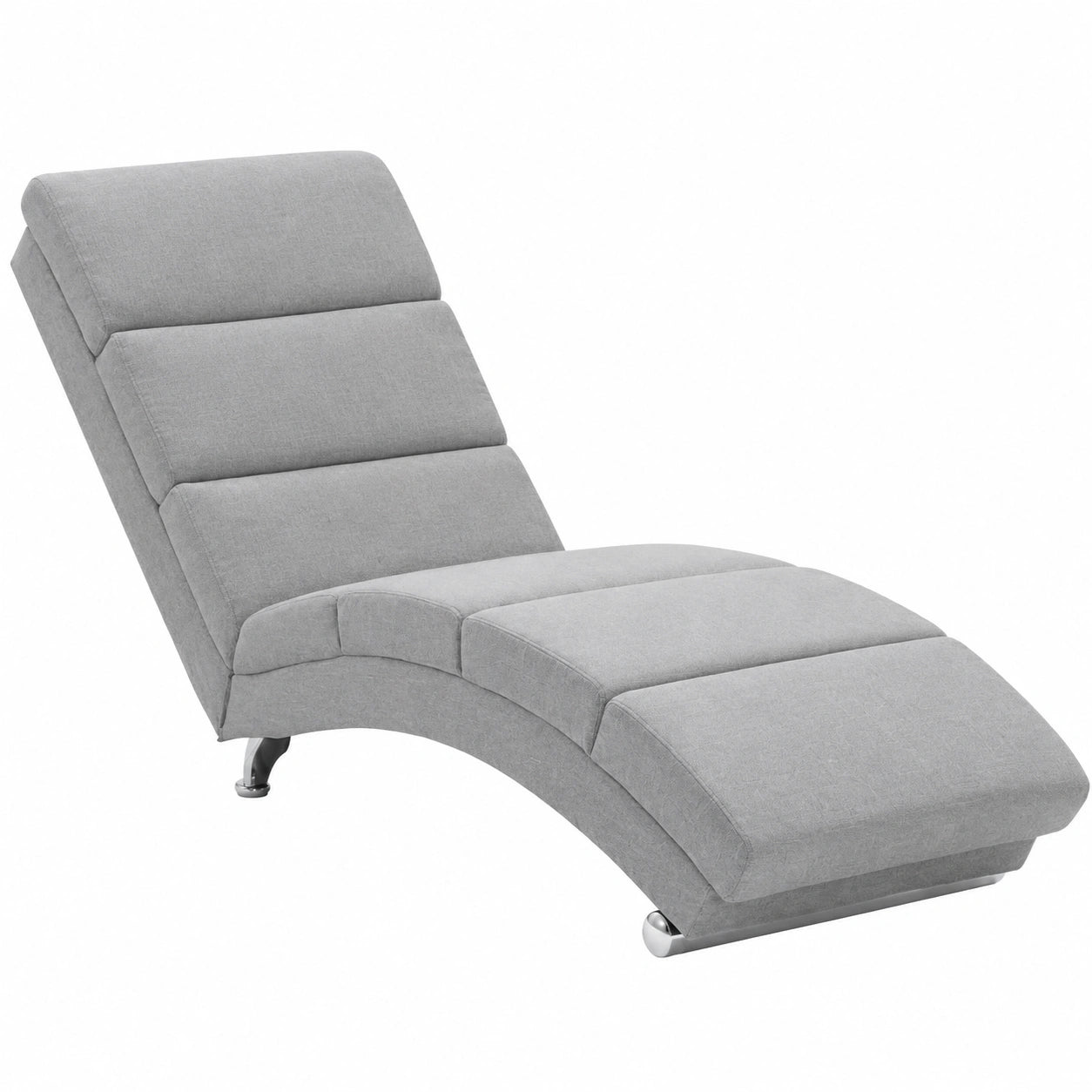 Poltrona Chaise Longue Reclinabile Ergonomica in Tessuto Imbottito, Capacità 180 kg - Ideale per Soggiorno e Ufficio