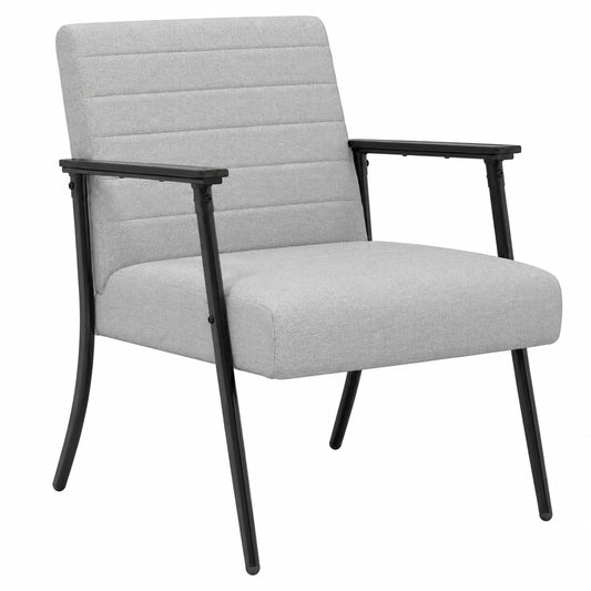 Sedia Comoda Ergonomica in Tessuto Grigio per Soggiorno e Camera