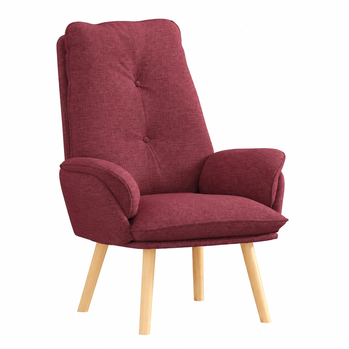 Poltrona Ergonomica Rossa, 69x74x93 cm, Tessuto Confortevole per Soggiorno e Camera da Letto