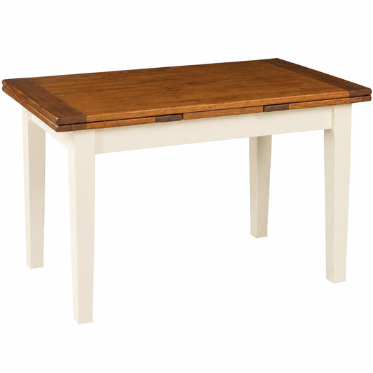 Tavolo da Pranzo Allungabile in Legno di Tiglio 120x80 cm - Design Rustico Made in Italy