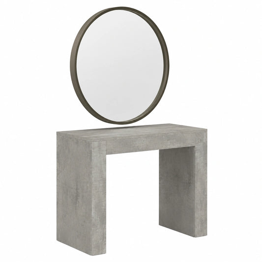 Tavolo Consolle Estensibile Josè Grigio Cemento per 12 Persone, Salvaspazio, Made in Italy