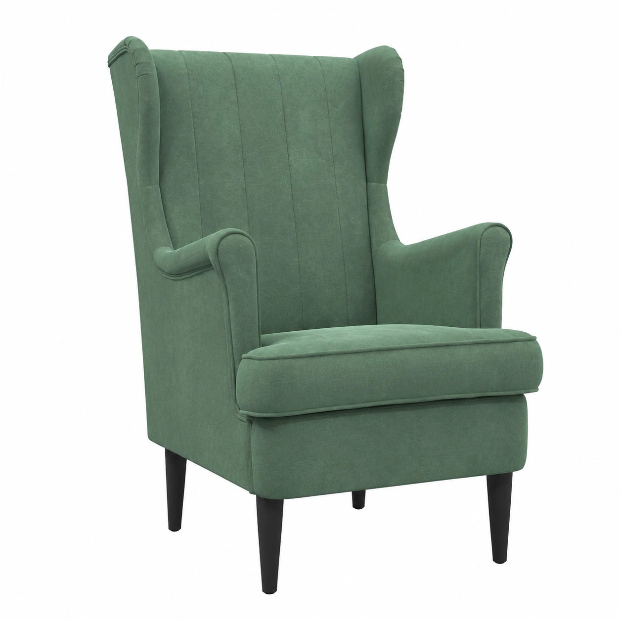 Sedia Ergonomica in Velluto Verde Acqua con Struttura in Metallo e Legno, 65x79x100 cm, Cuscino Removibile per Soggiorno, Camera da Letto e Ufficio