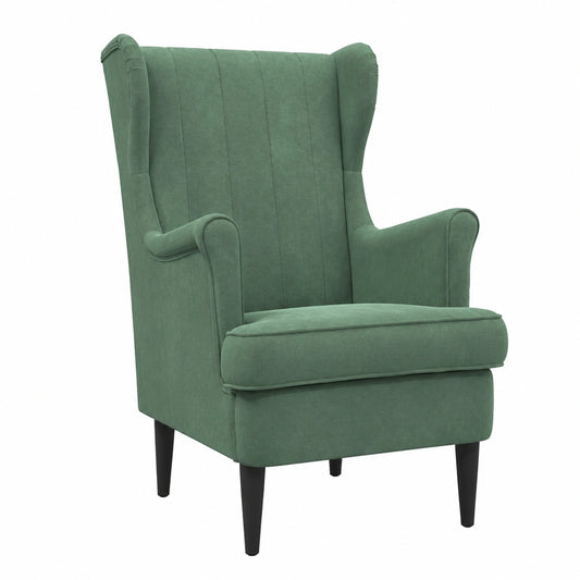 Sedia Ergonomica in Velluto Verde Acqua con Struttura in Metallo e Legno, 65x79x100 cm, Cuscino Removibile per Soggiorno, Camera da Letto e Ufficio